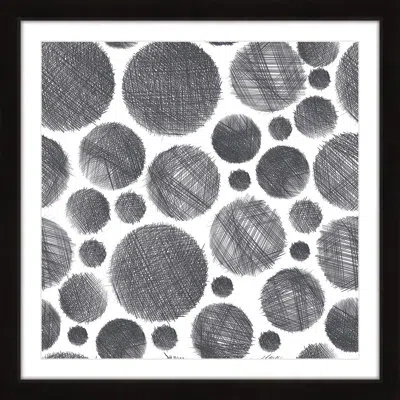 Marmont Hill 'silent Singularity' Framed Painting Print In White;gray