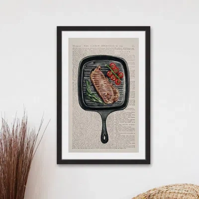 Marmont Hill 'sizzling' Framed Painting Print In Black;brown;beige