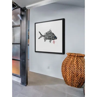 Marmont Hill 'small Silver Bream' Framed Painting Print In Black;white