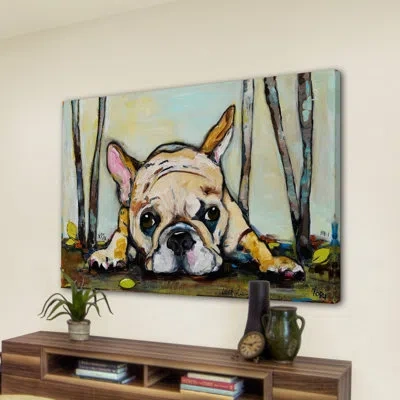 Marmont Hill Smushy By Tori Campisi - Wrapped Canvas Print In Brown;gold