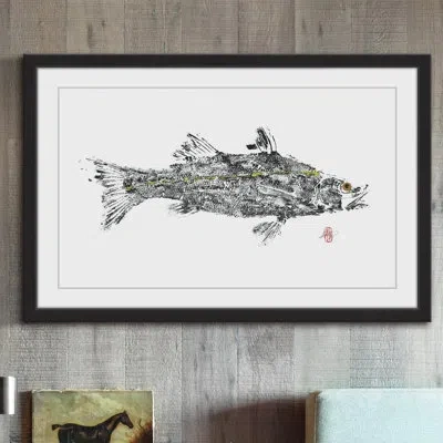 Marmont Hill 'snookie' Framed Painting Print In Black;white