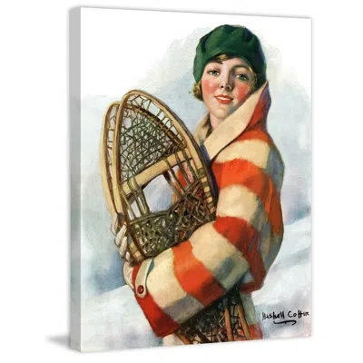 Marmont Hill 'snowshoes' Painting Print On Wrapped Canvas In Brown;gray