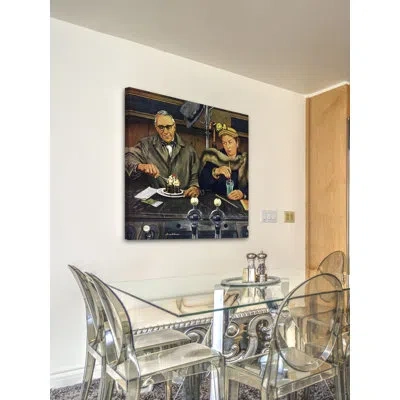 Marmont Hill Soda Fountain Dieter By Stevan Dohanos Painting Print On Wrapped Canvas In Black;brown
