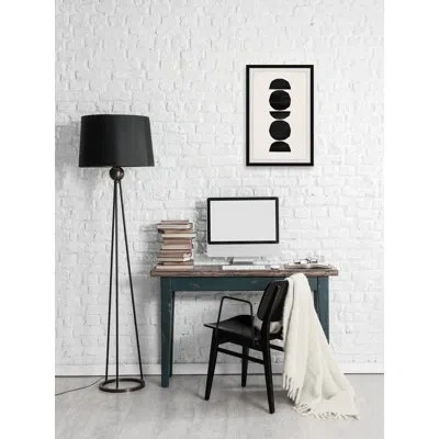 Marmont Hill Soft Sphere - Picture Frame Painting In Black