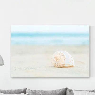 Marmont Hill 'speckles And Sun' By Morgan J Hartley Painting Print On Wrapped Canvas In Blue;sand;blue;white