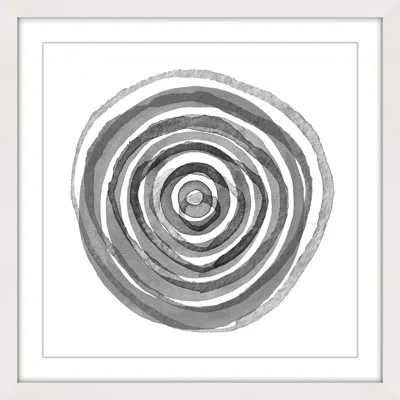 Marmont Hill 'spiraling Perception' Framed Painting Print In Gray