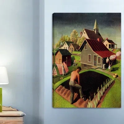 Marmont Hill Spring 1942 By Grant Wood Print On Wrapped Canvas In Brown;green