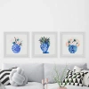 Marmont Hill Spring Blooms Triptych In Blue