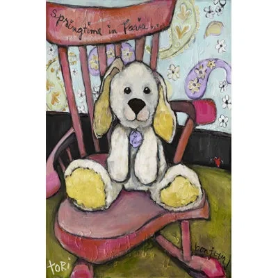 Marmont Hill 'springtime In Paris' By Tori Campisi Painting Print On Wrapped Canvas In Green;pink