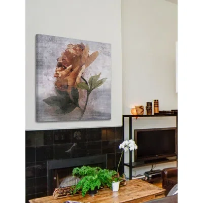 Marmont Hill 'stop And Smell' By Irena Orlov Painting Print On Wrapped Canvas In Green;gray;orange