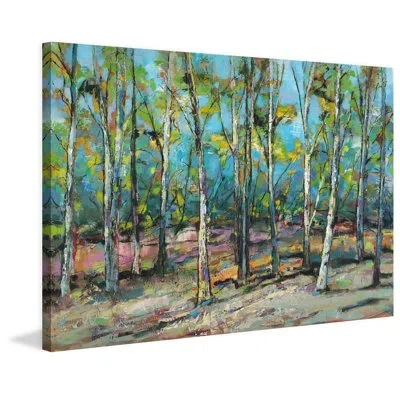 Marmont Hill 'sunlit I' By Julie Joy Painting Print On Wrapped Canvas In Blue;brown;green