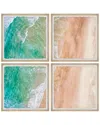 Marmont Hill Swim The Sea Quadriptych Wall Art In Multicolor