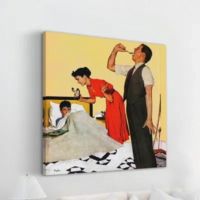 Marmont Hill Take Your Medicine By George Hughes Painting Print On Wrapped Canvas In Black;white;gray;red;yellow