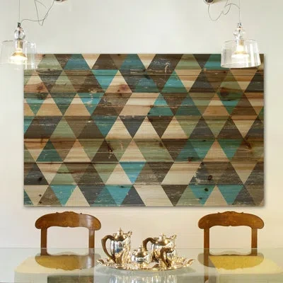 Marmont Hill Tans And Blues - Print On Wood In Blue;brown