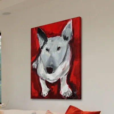Marmont Hill 't-dog' By Tori Campisi Painting Print On Wrapped Canvas In Gray;red