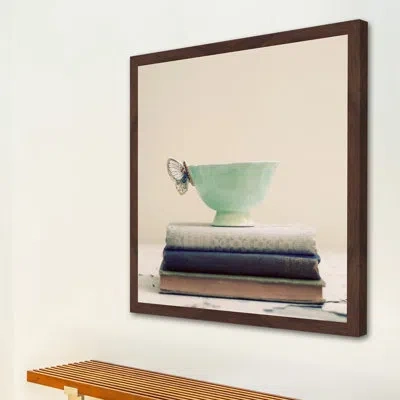 Marmont Hill 'tea' Framed Photographic Print In Blue;green;cream