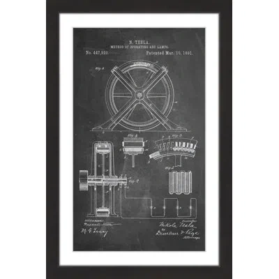 Marmont Hill 'tesla Arc Lamp 1891 Chalk' By Steve King Framed Painting Print In Black;white