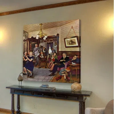 Marmont Hill Thanks Giving Flute Performance By John Falter Painting Print On Wrapped Canvas In Brown