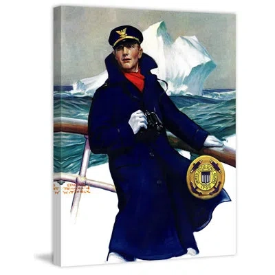 Marmont Hill 'the Captain' Painting Print On Wrapped Canvas In Blue;white