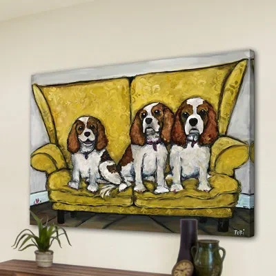 Marmont Hill The Girls By Tori Campisi - Wrapped Canvas Print In Brown;white;yellow