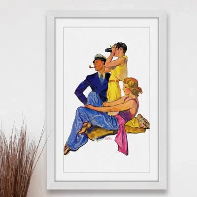 Marmont Hill 'the Good Life' Framed Painting Print In Blue;beige;yellow