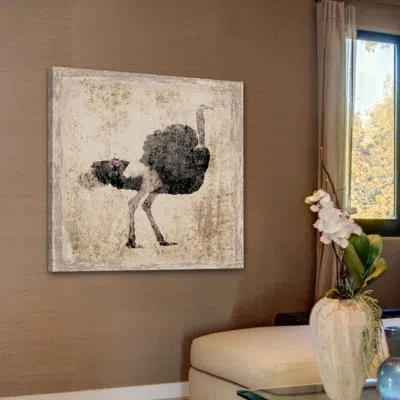 Marmont Hill 'the Ostrich' By Irena Orlov Painting Print On Wrapped Canvas In Gray