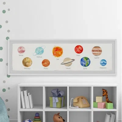 Marmont Hill 'the Solar System' Framed Print On Paper In Multi
