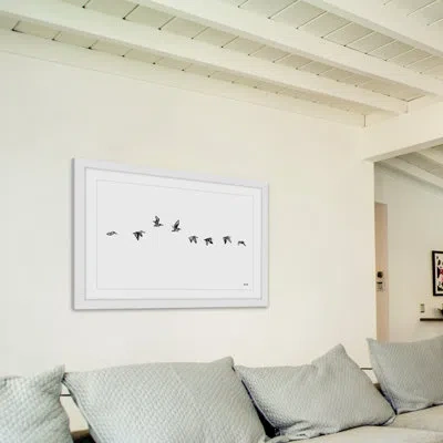 Marmont Hill The Squadron By Rachel Byler Framed Print In White;gray