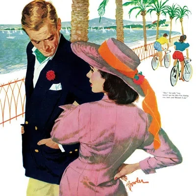 Marmont Hill The Strategy Of Love By Joe Bowler Painting Print On Wrapped Canvas In Blue;black;brown;green;pink;orange