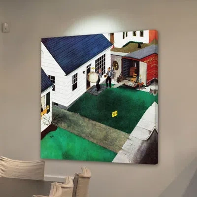Marmont Hill The Tuba Next Door By George Hughes Painting Print On Wrapped Canvas In Blue;green