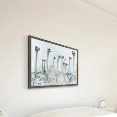 Marmont Hill 'the Voyeurs' Framed Painting Print In White;gray