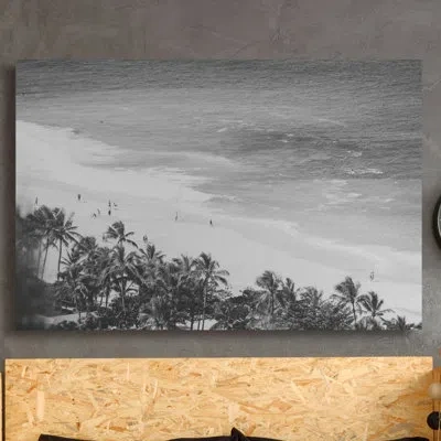 Marmont Hill 'throwback To Paradise' By Morgan J Hartley Painting Print On Wrapped Canvas In Black;white;gray