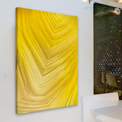 Marmont Hill 'thunder Egg' Painting Print On Wrapped Canvas In Yellow