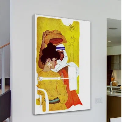 Marmont Hill 'too Many Brides' Print On Wrapped Canvas In Red;gold