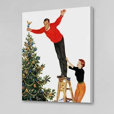 Marmont Hill Topping The Tree By John Falter Print On Wrapped Canvas In Green;red