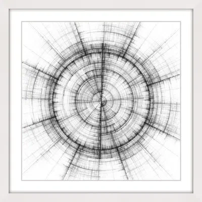 Marmont Hill 'torqued Motion' Picture Frame Graphic Art Print On Paper In White Framed