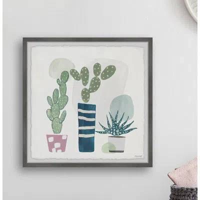 Marmont Hill Tower Vase - Picture Frame Painting Print On Paper In Blue;white;green