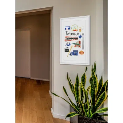 Marmont Hill Travel Toronto By Molly Rosner - Picture Frame Print On Paper In Blue;green;beige