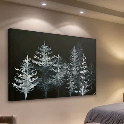 Marmont Hill "trees In Moonlight" Print On Wrapped Canvas In Black
