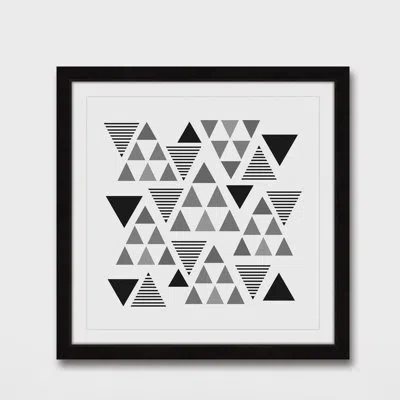 Marmont Hill 'triangular Significance' Picture Frame Graphic Art Print On Paper In Black Framed