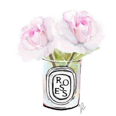 Marmont Hill 'two Roses' By Art Rose Framed Painting Print In White;pink