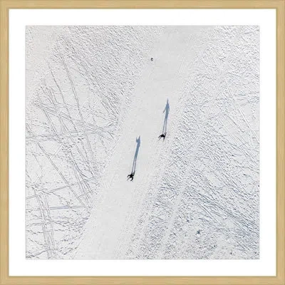 Marmont Hill 'two Travelers' By Karolis Janulis Framed Photographic Print In Black;white