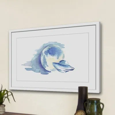 Marmont Hill "ufo" Framed Print In Blue