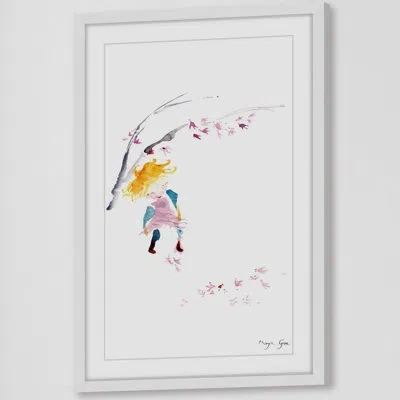 Marmont Hill 'under A Tree' By Maya Gur Framed Print In Blue;black;brown