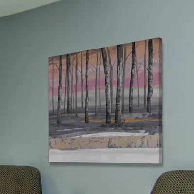 Marmont Hill 'valley Grove Ii' By Julie Joy Painting Print On Wrapped Canvas In Gray;pink