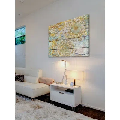 Marmont Hill 'vintage Abstract 5180' By Irena Orlov Painting Print On Wrapped Canvas In Blue;yellow