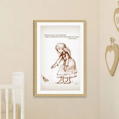 Marmont Hill 'vintage Blessed' By Phyllis Harris Framed Print In Brown