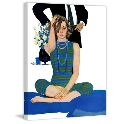 Marmont Hill Vintage Fashion End Of A Marriage Print On Wrapped Canvas In Blue;black;green