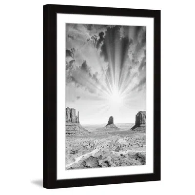 Marmont Hill 'vision Of Light' Framed Painting Print In Black;white