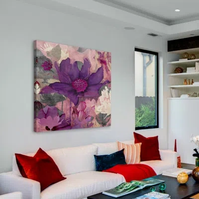 Marmont Hill 'was Your Favorite Color' By Evelia Painting Print On Wrapped Canvas In White;pink;purple